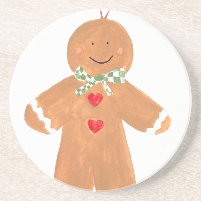Gingerbread man decoration coaster (Front)