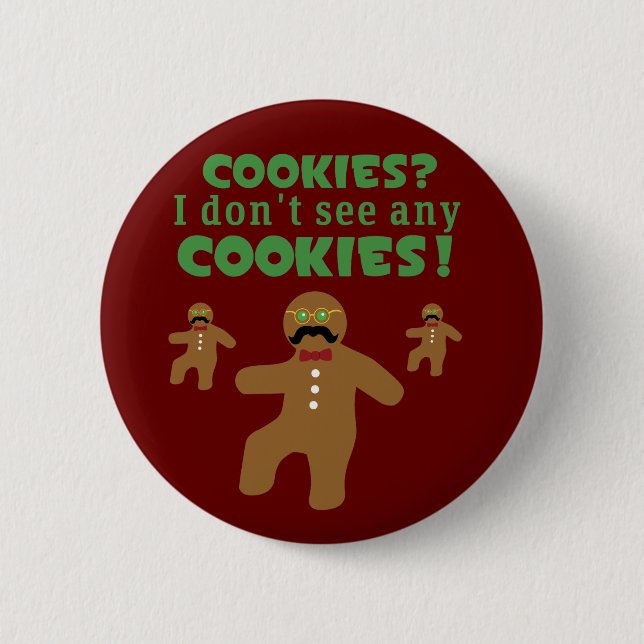Gingerbread Man Disguise 2 Inch Round Button (Front)