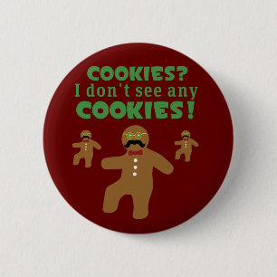 Gingerbread Man Disguise 2 Inch Round Button