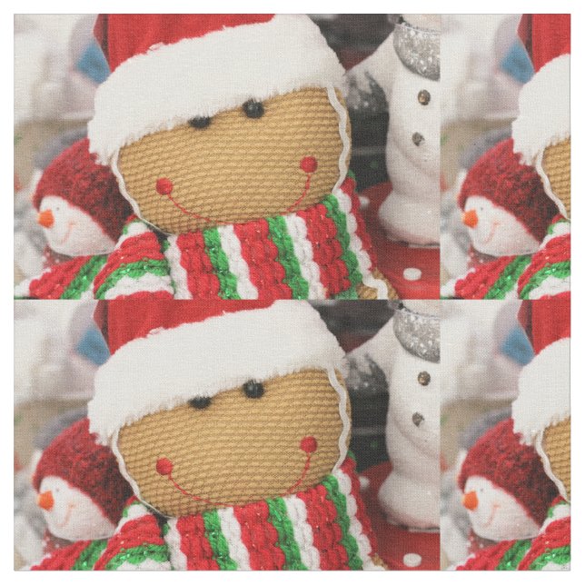 Gingerbread man fabric (Close Up)