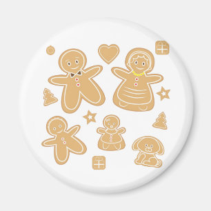 Gingerbread man family magnet