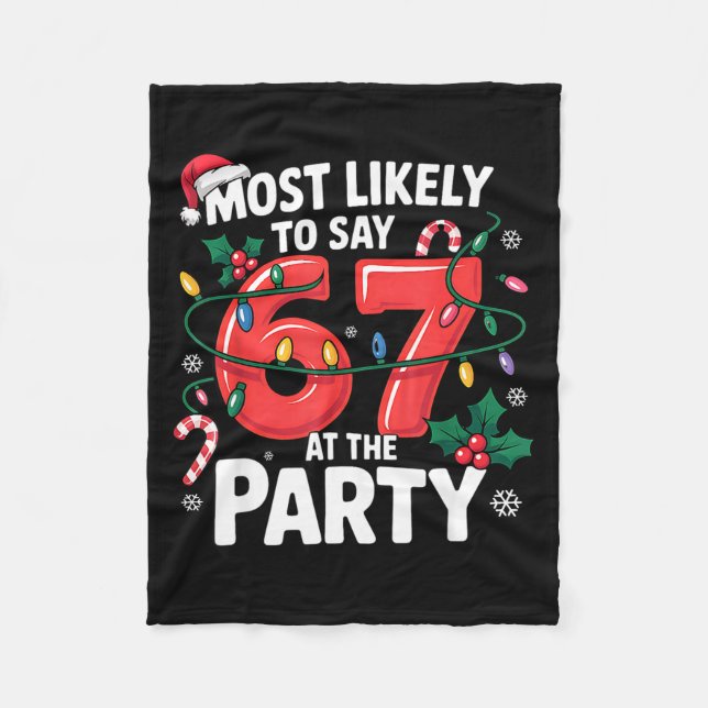 Gingerbread Man Funny Christmas Cookie Baking Cute Fleece Blanket (Front)