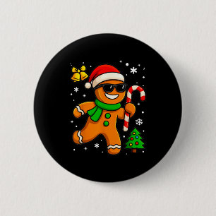 Gingerbread Man Funny Christmas Cookie Costume Bak 2 Inch Round Button