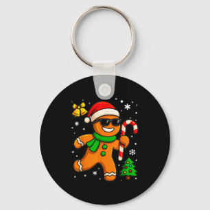 Gingerbread Man Funny Christmas Cookie Costume Bak Keychain