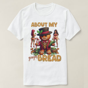 Gingerbread Man Funny Red Christmas T-Shirt