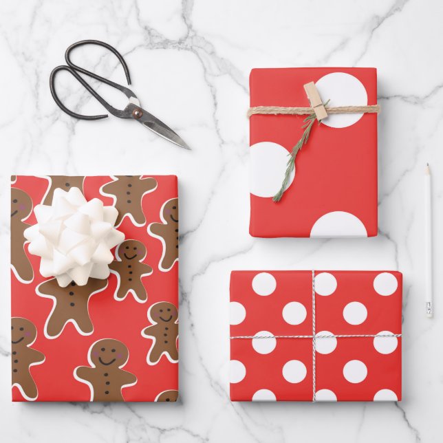 GINGERBREAD MAN GATHERING PAPER SHEETS (Front)