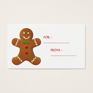 Gingerbread man Gift Tag