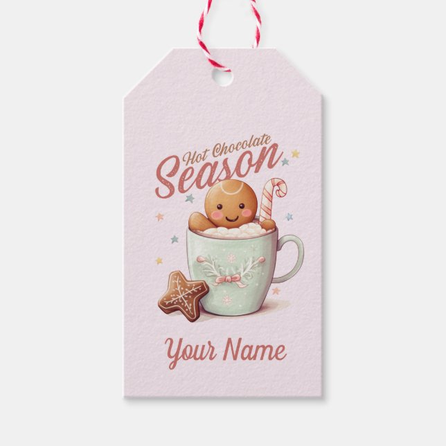 Gingerbread Man Gift Tags Custom Template (Front)