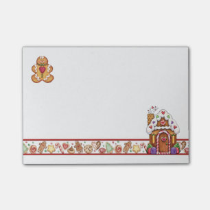 Gingerbread Man & Gingerbread House Post-It Note