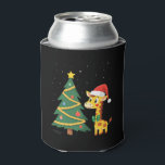 Gingerbread Man Giraffe Santa Hat Christmas Tree T Can Cooler<br><div class="desc">Gingerbread Man Giraffe Santa Hat Christmas Tree T-Shirt</div>