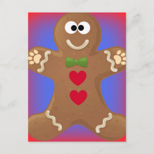 Gingerbread Man Goo Goo Eyes Postcard