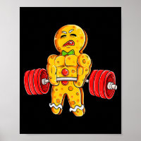 Gingerbread Man Gym Bodybuilding Weightlifting Chr