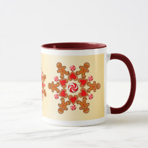 GINGERBREAD MAN & HEARTS by SHARON SHARPE Mug