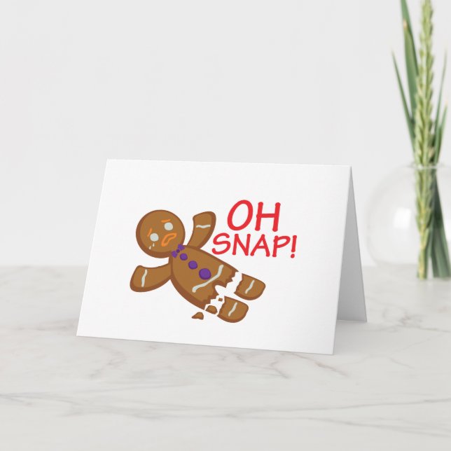 Gingerbread Man Holiday Card (Front)