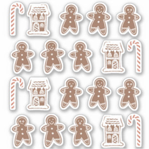 Gingerbread Man House Candy Cane Christmas Cookie