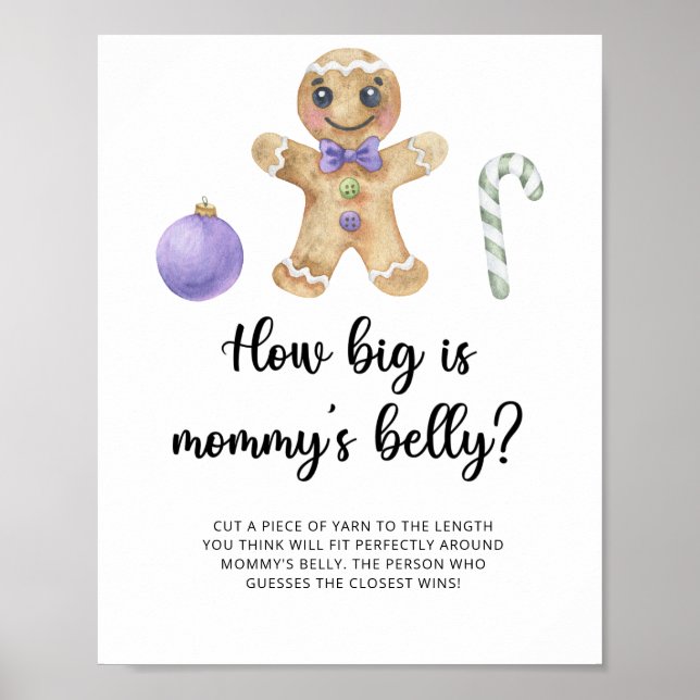 Gingerbread man how big is mommy's belly game  poster (Front)