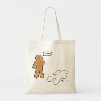 Gingerbread man Ironic Crime scene 'CRUMBS' Tote Bag