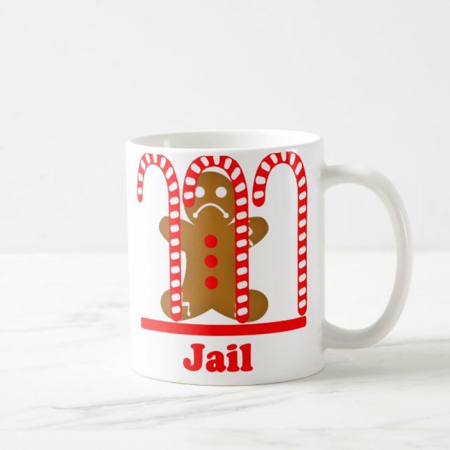 Gingerbread Man Jail Break Coffee Mug (Right)