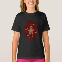 Gingerbread Man Kids Holiday T-Shirt