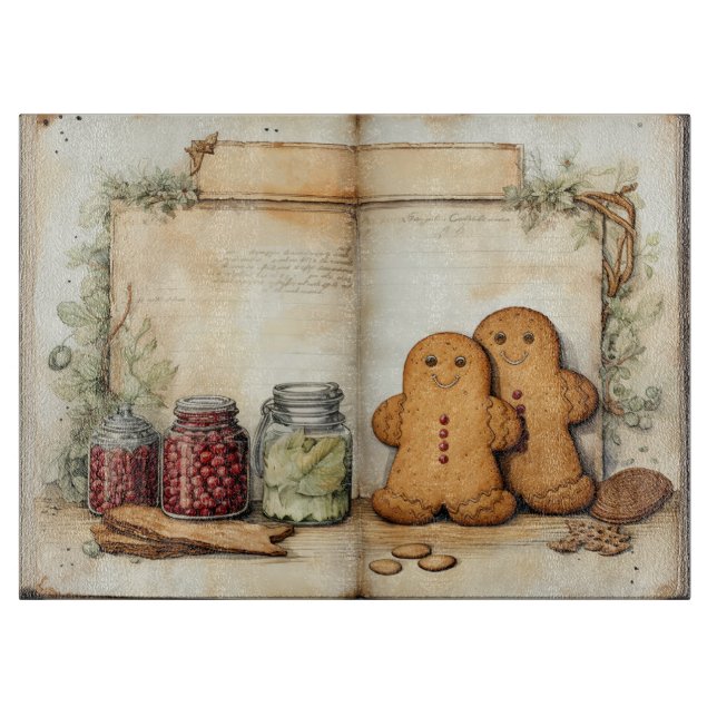 Gingerbread Man Kitchen Cutting Board (Front)