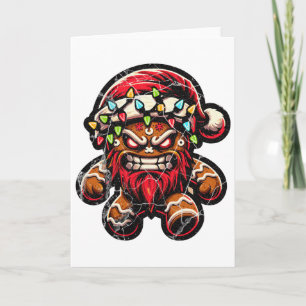 Gingerbread Man Krampus Christmas Pajama X-mas Fun Card