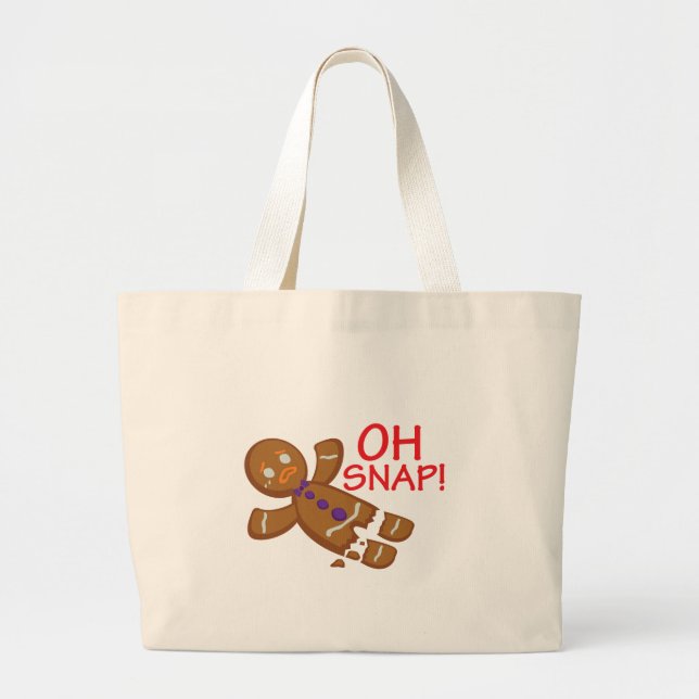 Gingerbread Man Large Tote Bag (Front)