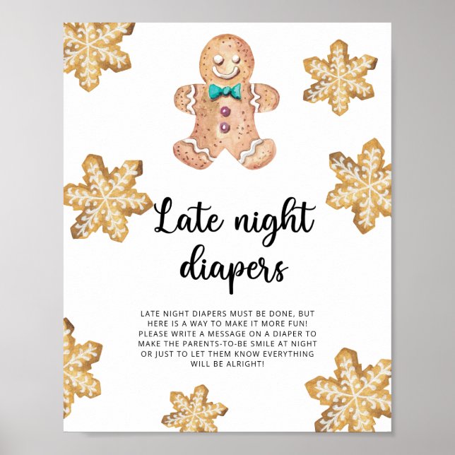 Gingerbread man \ Late night diapers game  Poster (Front)