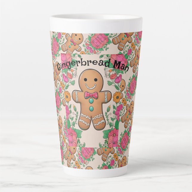 Gingerbread Man Latte Mug (Front)