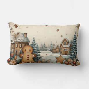 Gingerbread Man  Lumbar Pillow