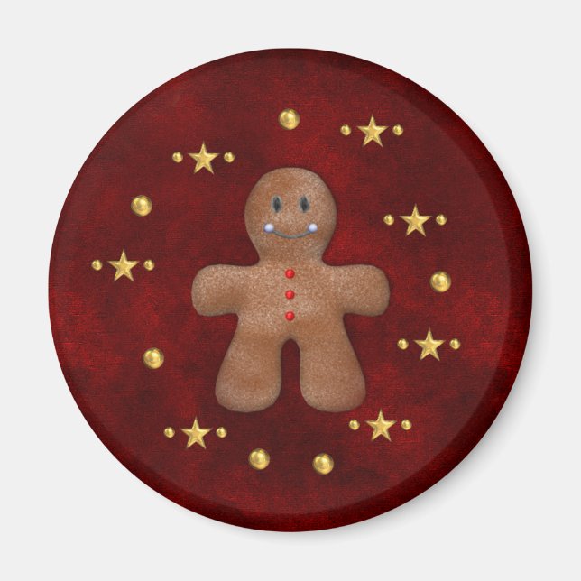 Gingerbread Man Magic Christmas  Magnet (Front)