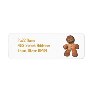 Gingerbread Man Mailing Labels