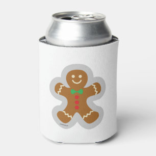 Gingerbread Man Making The Angel In The Snow Can Cooler