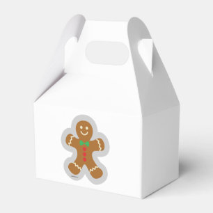 Gingerbread Man Making The Angel In The Snow Favor Box