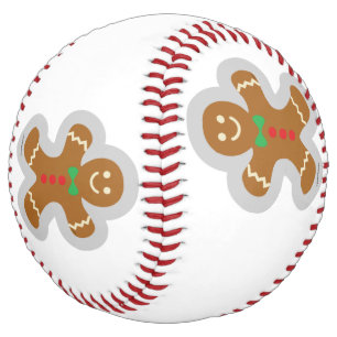 Gingerbread Man Making The Angel In The Snow Softball