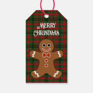 Gingerbread Man Merry Christmas Gift Tags