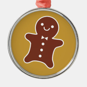 Gingerbread Man Metal Ornament