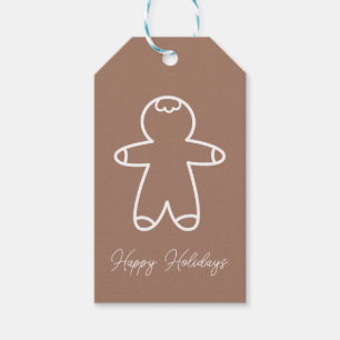 Gingerbread Man Mocha Mousse A47B67 Gift Tags