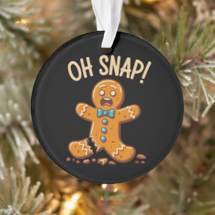 Gingerbread Man Oh Snap Christmas Cookie Baking Ornament