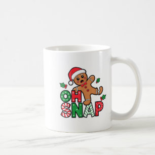 Gingerbread Man Oh Snap Christmas Funny Cookie Bak Coffee Mug