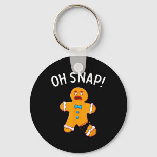 Gingerbread Man Oh Snap Christmas Funny Cookie Kin Keychain