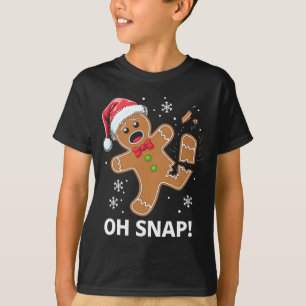 Gingerbread Man Oh Snap Christmas Funny Cookie T-Shirt