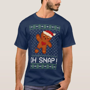 Gingerbread Man Oh Snap Christmas  T-Shirt