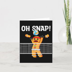 Gingerbread Man Oh Snap Christmas Volleyball Playe Card