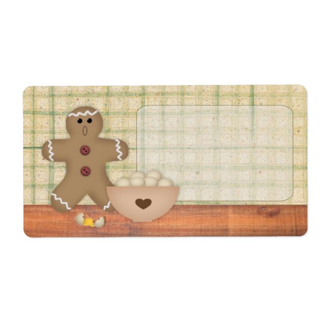 Gingerbread Man Oops Label (Front)