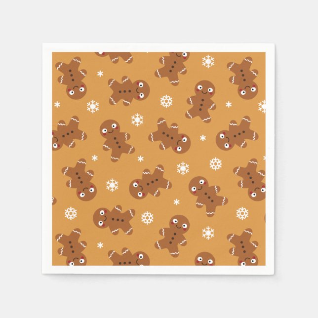 Gingerbread Man Paper Napkin (Front)