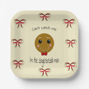 Gingerbread man paper plate