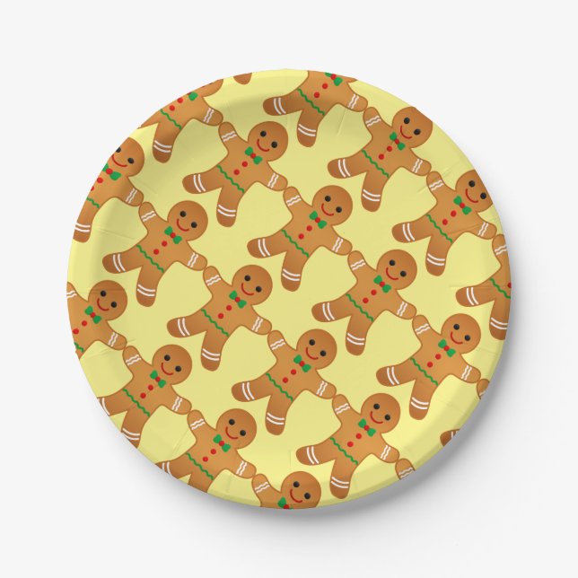 Gingerbread Man Paper Plates (Front)
