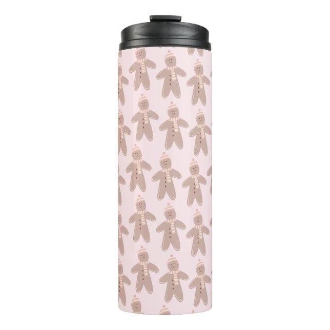 Gingerbread man pattern thermal tumbler (Front)