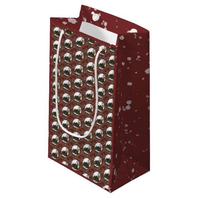 Gingerbread Man- Peppermint Small Gift Bag (Front Angled)