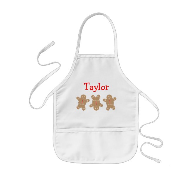 Gingerbread Man Personalized Apron (Front)